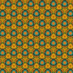 Seamless pattern background. Symmetric vintage fabric texture. Decor for design trendy fashion clothes, textile and print. High resolution desktop wallpaper. Template for hand made products decoration