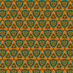 Seamless pattern background. Symmetric vintage fabric texture. Decor for design trendy fashion clothes, textile and print. High resolution desktop wallpaper. Template for hand made products decoration