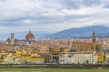 Fototapeta na wymiar Aerial View Florence, Italy