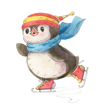  funny cartoon penguin