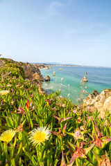 Wonderful view of portugal beach in Lagos Algarve Portugal