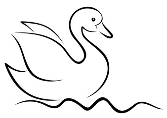 Swan with wave.  © designer_an