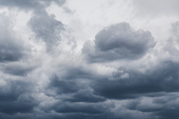 Storm clouds in the sky lead