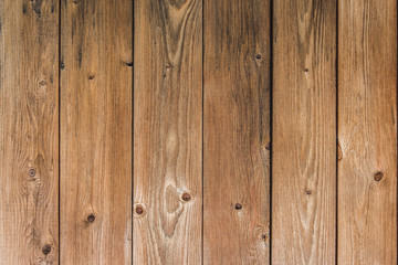 The old wooden walls with knots