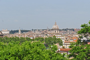 Fototapeta na wymiar Roma dal Gianicolo in S. Pietro in Montorio