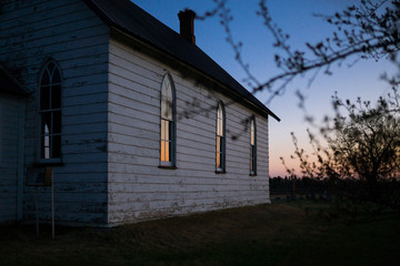dusk church