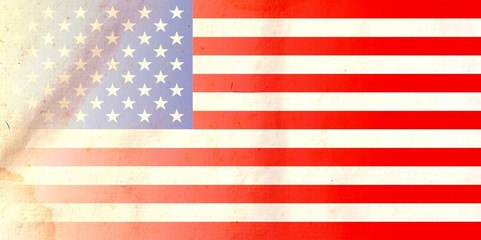 Obraz premium Particular United States of America FLAG on Vintage Paper