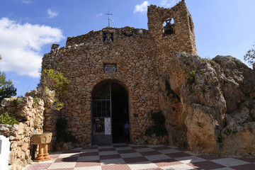 Chapelof the Virgin of the Rock in Mijas one of the most beautiful 'white' villages of the Southern...