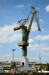 Port machines in Gdansk, Baltic Sea, Poland