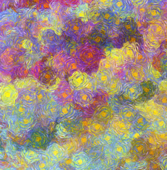 Hand drawn abstract background template for flyer, poster, banner, invitation, business cards and other printed matter. Creative pattern for graphic design production. Art oil painting wallpaper.