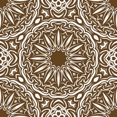 Seamless vector pattern. Geometric floral ornament. For Interior decoration, wallpaper, presentation, fashion design, print.