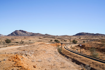 Rail-train infrastructure in countryside