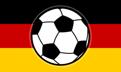 Fototapeta premium gz25 GrafikZeichnung - nsfs1 NewSoccerFlagSign nsfs - german: Deutschland Flagge mit Fußball - english: germany flag with soccer ball - xxl g6203