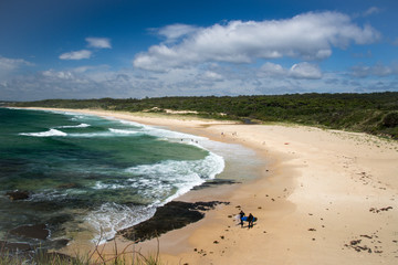 Surfing beach at Ulla Dulla, New South Wales, Australia