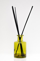 Aromatic reed freshener and oil Diffuser on white background