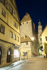 Medieval buildings and architecture in Rothenburg ob der Tauber, Germany