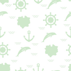 Seamless marine pattern.