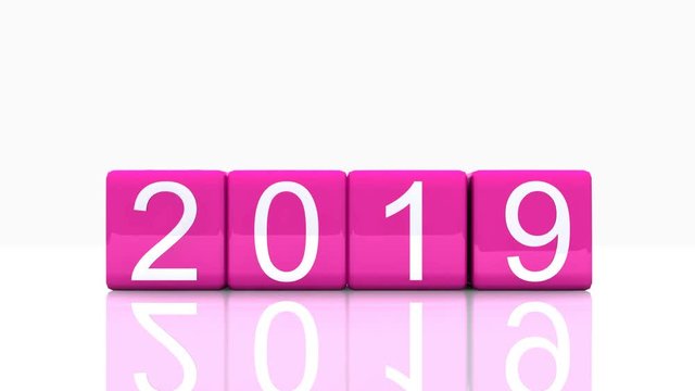 Arrivo del nuovo anno in 3D - 2019