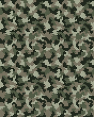Seamless of digital camouflage of fashion pattern