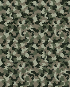 Seamless of digital camouflage of fashion pattern
