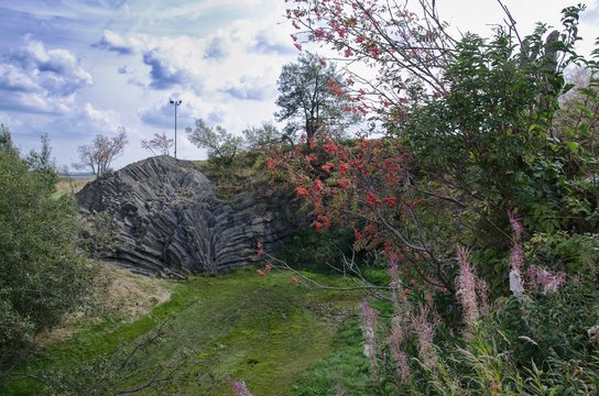Hirtstein is a mountain of Saxony, in southeastern Germany. It is situated in the Ore Mountains. Hirtstein is a gneiss knoll with an intrusion of volcanic rock, commonly referred to as basalt.