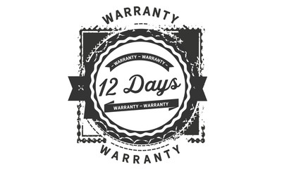 Fototapeta premium 12 days black warranty icon stamp