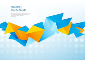 Abstract background with geometric shapes. Template on the theme of business and modern technology.