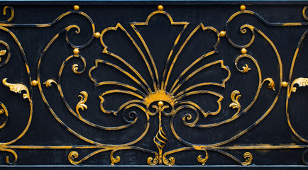 The fragment of forged metal products. close-up