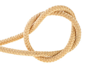 Brown rope isolated on white background