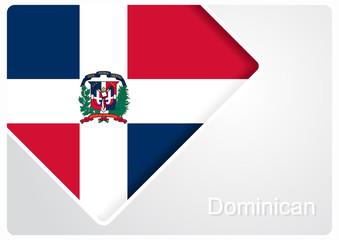 Dominican Republic flag design background. Vector illustration.