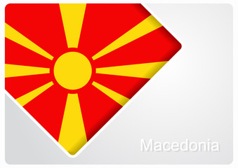 Fototapeta premium Macedonian flag design background. Vector illustration.
