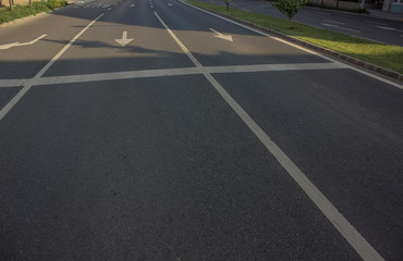 empty street road concept with empty space for copy or text