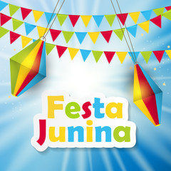 Festa Junina Background Vector Illustration