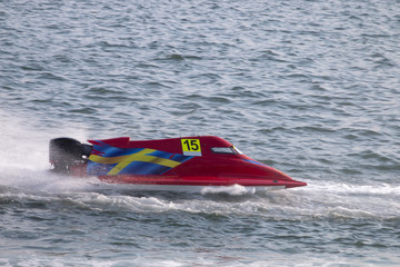 Fototapeta premium fast powerboat racing