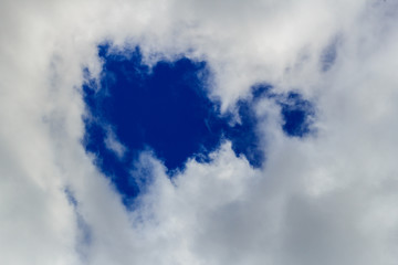 Blue sky and clouds with copy space