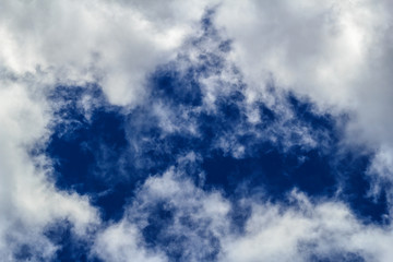 Blue sky and clouds with copy space