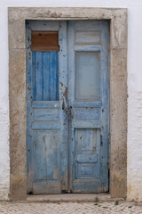 old worn wooden door