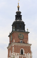 Fototapeta na wymiar Krakow in Poland tower of the church of Santa Maria