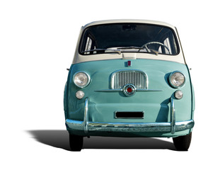 old Italian car isolated