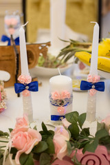 Beautiful candles for wedding