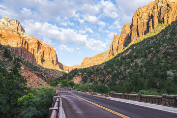 beautiful Zion national park on sunny day,utah,usa.