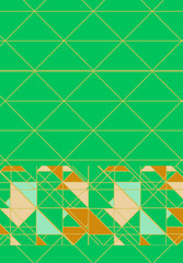Fototapeta premium Green color brochure. Design pattern. 