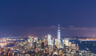 Fototapeta na wymiar 28-08-17,newyork,usa: new york skyline at night