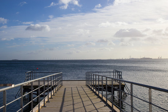 Pier at Skovshoved harbour, north of Copenhagen