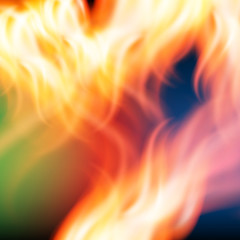 Abstract rainbow orange fire background. EPS10 vector.