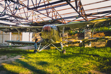 An old abandoned plane
