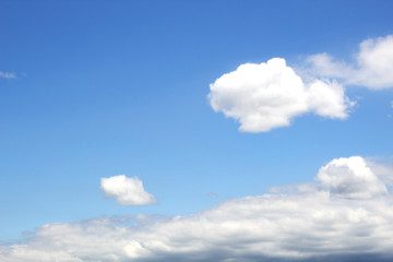 Naklejka na ściany i meble Beautiful blue sky and white clouds.
