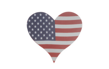 Heart with USA flag