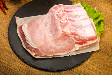 Raw pork meat