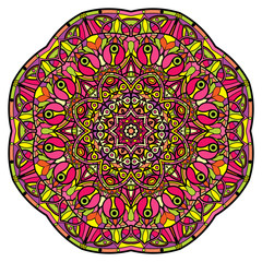 Colorful mandala on a white background